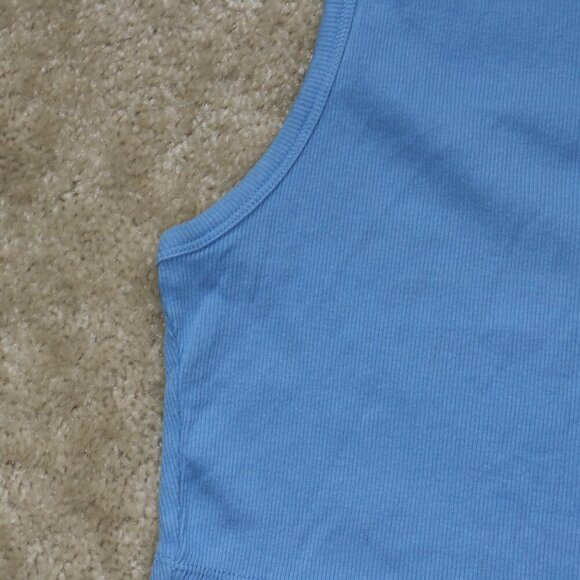Zara Sky Blue Sleeveless Tank Top - Picture 2 of 3